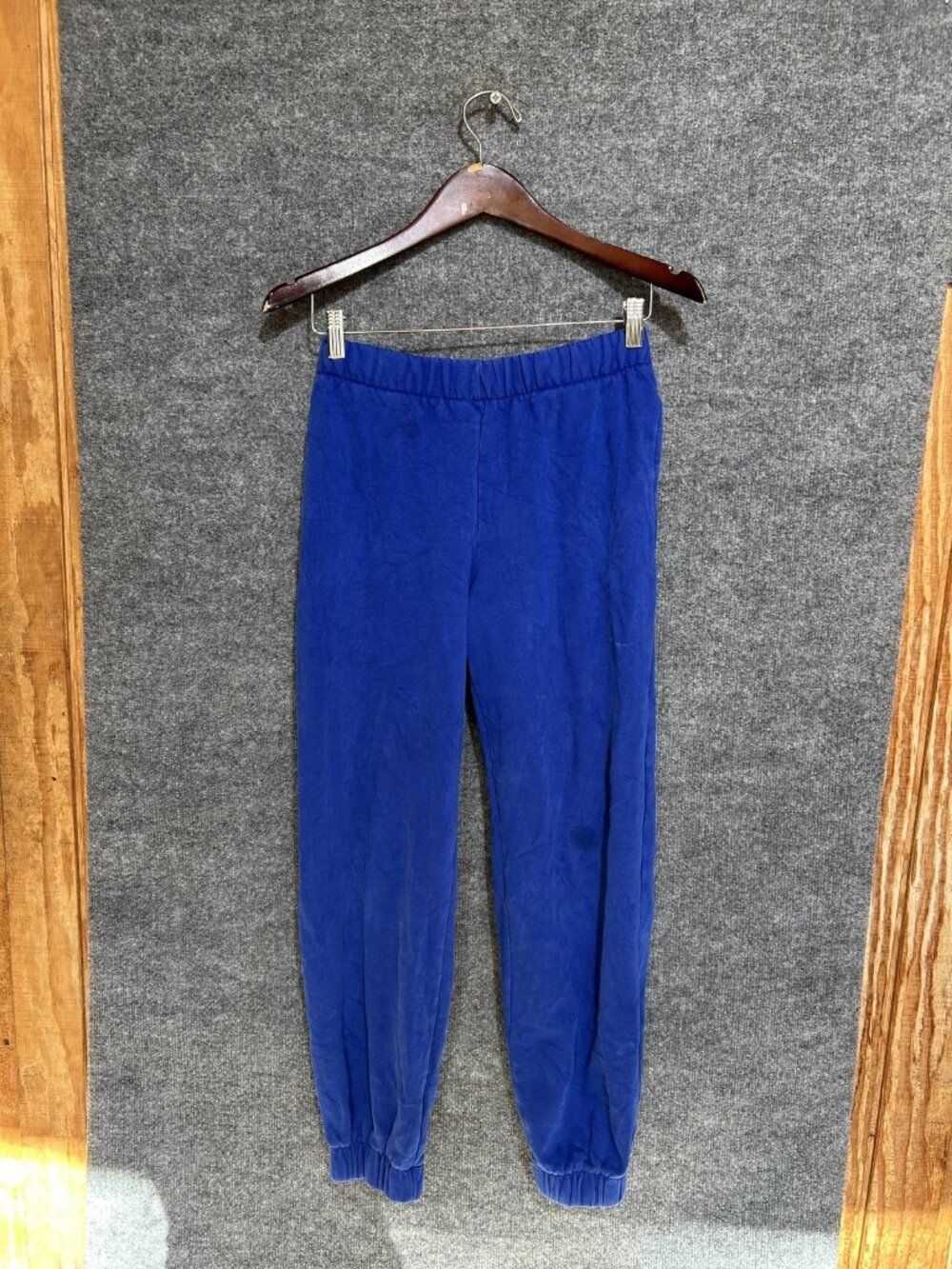 Brandy Melville Sweatpants Juniors One Size Blue Fleece Pull On Cuffed Lounge